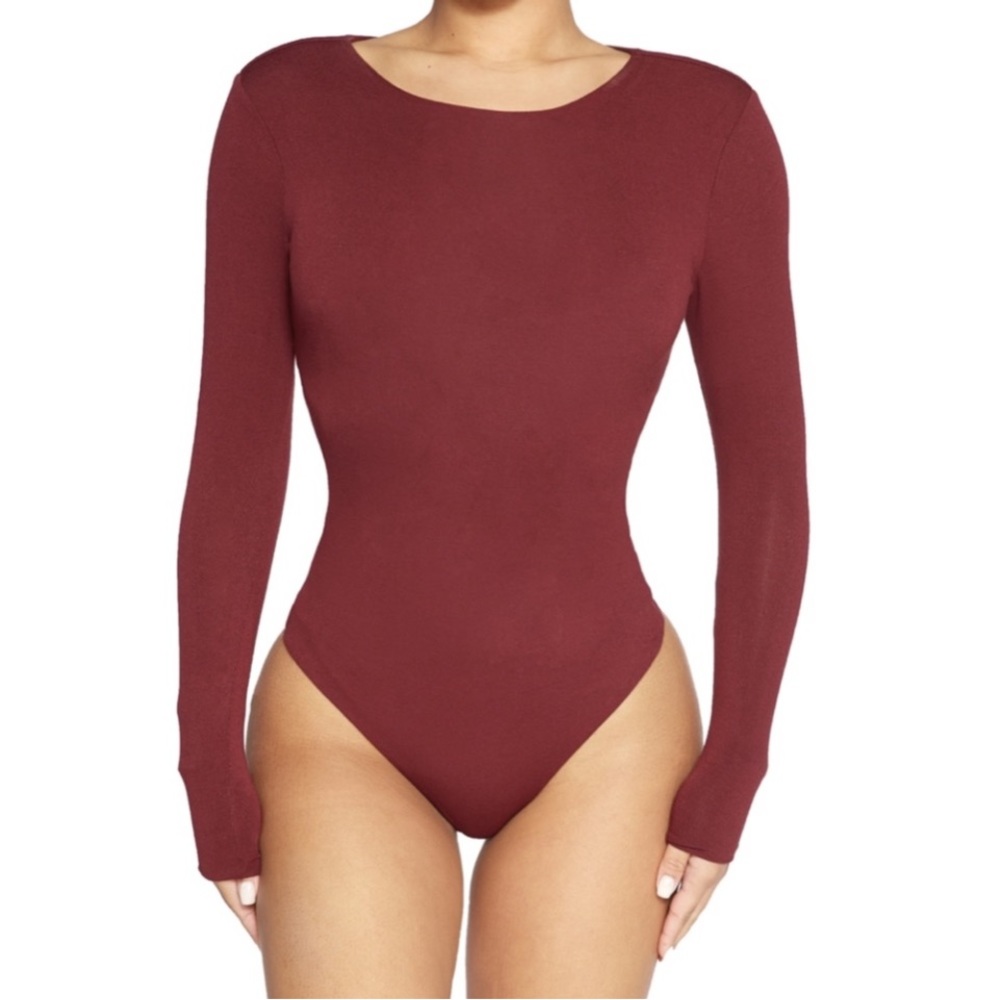 NWT, Naked Wardrobe, Bodysuit, Large, Color: Wine